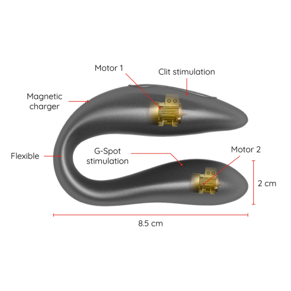 ONINDER - LISBOA G-SPOT & CLITORAL STIMULATEUR NOIR - APPLICATION GRATUITE - – Image 4