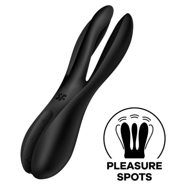 SATISFYER - VIBRATEUR THREESOME 2 NOIR -
