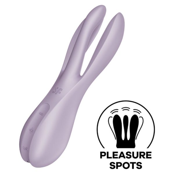 SATISFYER - VIBRATEUR THREESOME 2 VIOLET -