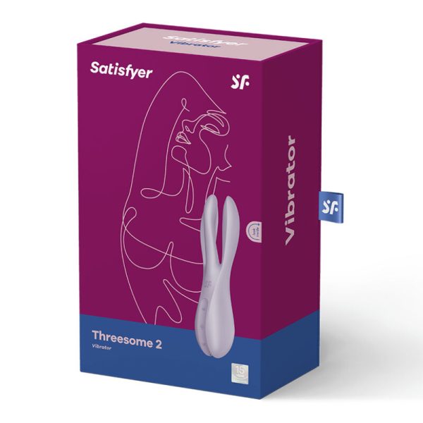 SATISFYER - VIBRATEUR THREESOME 2 VIOLET - – Image 5