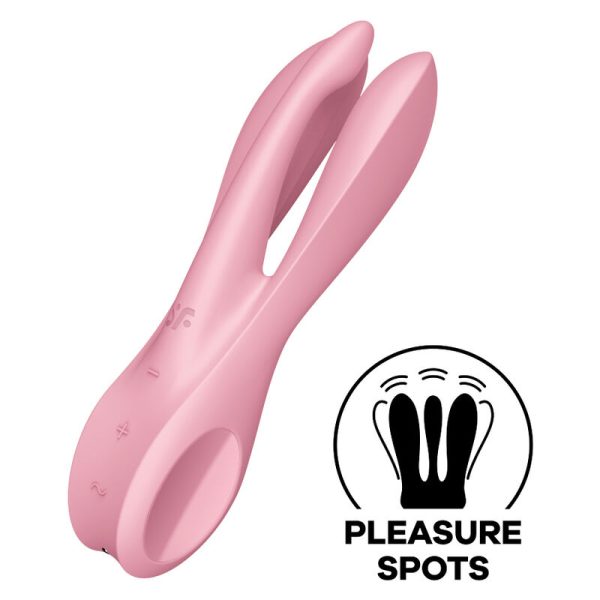 SATISFYER - VIBRATEUR THREESOME 1 ROSE -