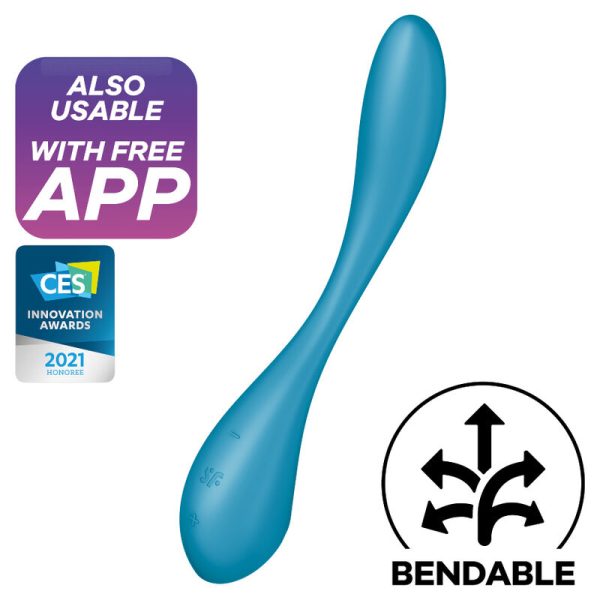 SATISFYER - VIBRATEUR MULTI G-SPOT FLEX 5 BLEU -