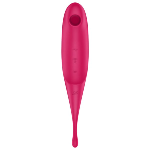 SATISFYER - STIMULATEUR ET VIBRATEUR TWIRLING PRO AIR PULSE ROUGE - – Image 2