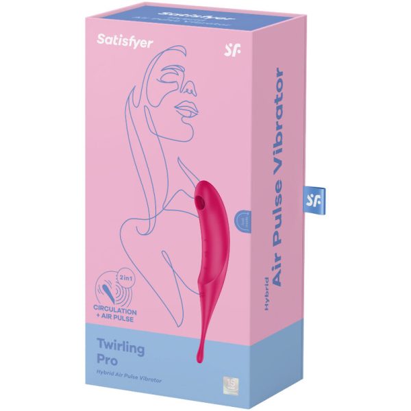 SATISFYER - STIMULATEUR ET VIBRATEUR TWIRLING PRO AIR PULSE ROUGE - – Image 4