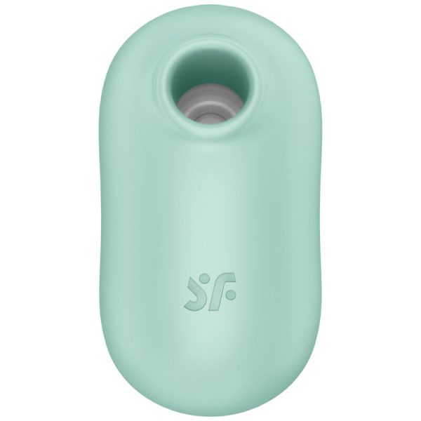 SATISFYER - STIMULATEUR ET VIBRATEUR DOUBLE AIR PULSE PRO TO GO 2 VERT - – Image 2