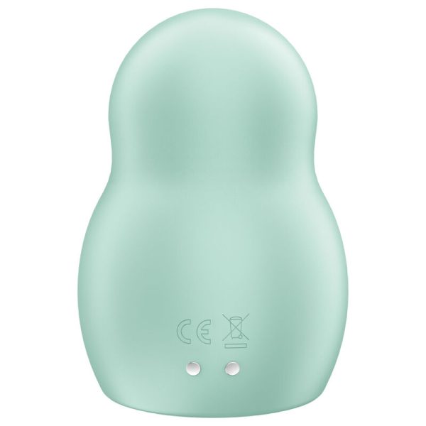 SATISFYER - STIMULATEUR ET VIBRATEUR DOUBLE AIR PULSE PRO TO GO 1 VERT - – Image 3