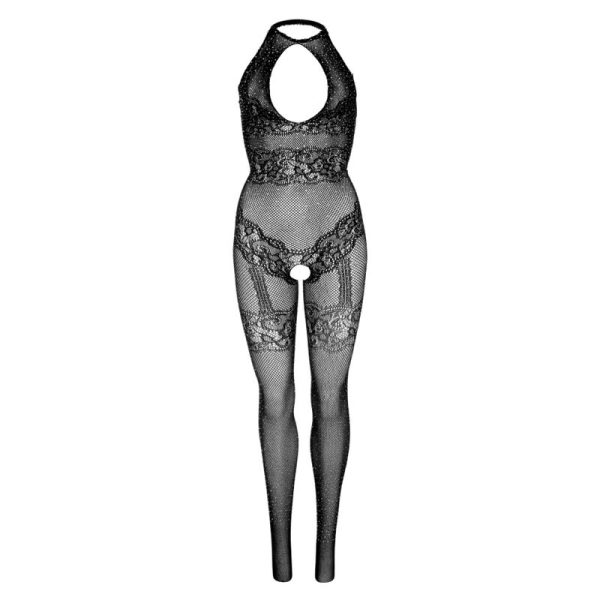 LEG AVENUE - BODYSTOCKING RÉSILLE SANS COUTURE TAILLE UNIQUE - NOIR - – Image 3
