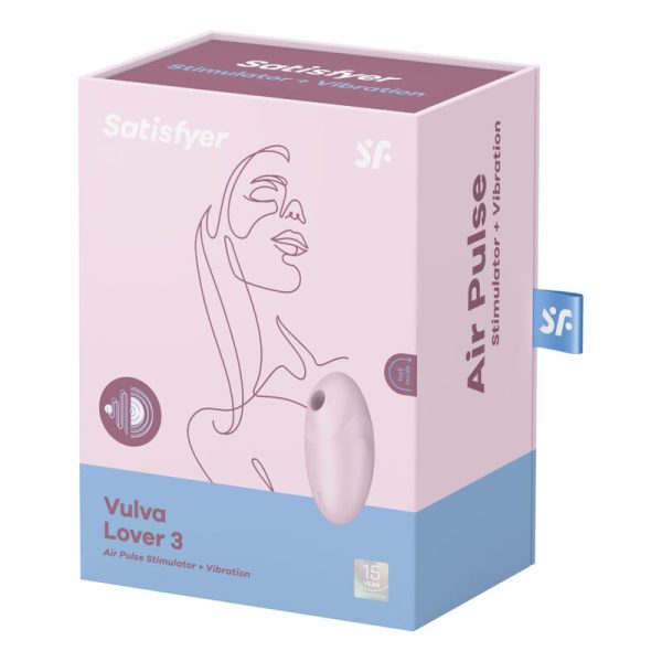 SATISFYER - STIMULATEUR ET VIBRATEUR VULVA LOVER 3 ROSE - – Image 4