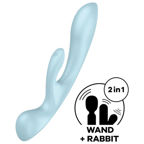SATISFYER - VIBRATION HYBRIDE TRIPLE OH BLEU - – Image 3