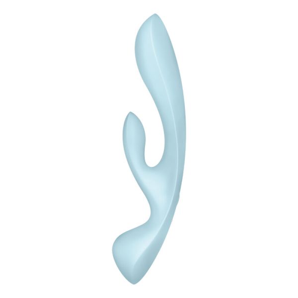 SATISFYER - VIBRATION HYBRIDE TRIPLE OH BLEU -