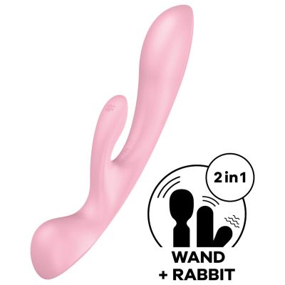 SATISFYER - VIBRATION HYBRIDE TRIPLE OH ROSE -