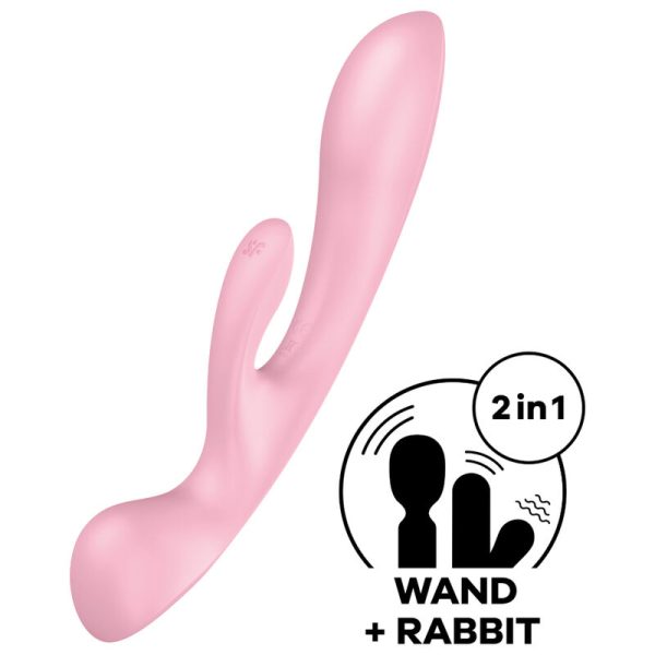 SATISFYER - VIBRATION HYBRIDE TRIPLE OH ROSE -