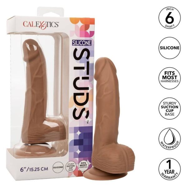 CALIFORNIA EXOTICS - CLOUS EN SILICONE 15.24 CM MARRON -