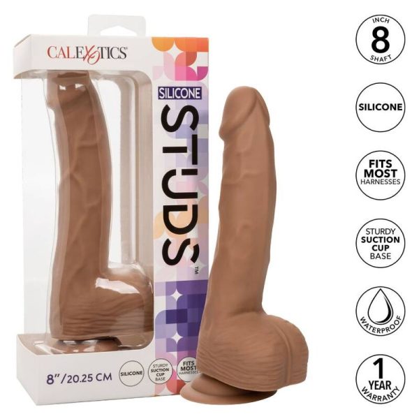 CALIFORNIA EXOTICS - CLOUS EN SILICONE 20.32 CM MARRON -