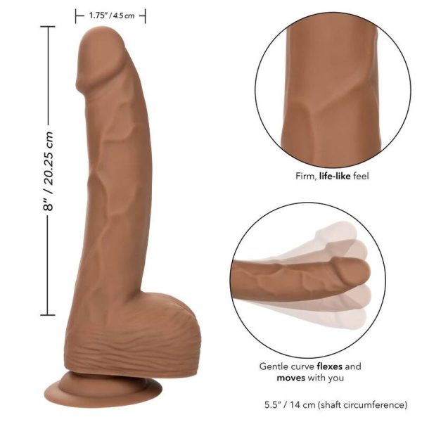 CALIFORNIA EXOTICS - CLOUS EN SILICONE 20.32 CM MARRON - – Image 2