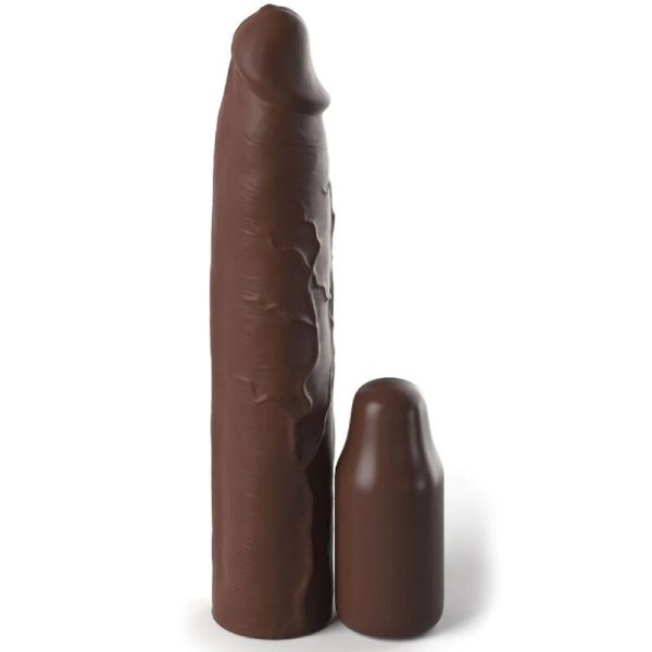 FANTASY X- TENSIONS - PIPEDREAMS SLEEVE 22,86 CM + 7,62 CM PLUG BROWN -