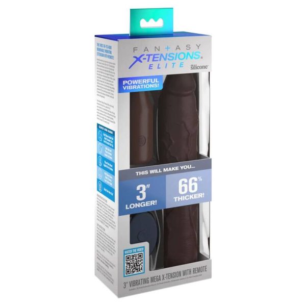 FANTASY X- TENSIONS - POCHETTE PIPEDREAMS 22,86 CM + PLUG 7,62 CM TELECOMMANDE MARRON - – Image 2