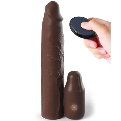 FANTASY X- TENSIONS - POCHETTE PIPEDREAMS 22,86 CM + PLUG 7,62 CM TELECOMMANDE MARRON -