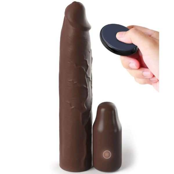 FANTASY X- TENSIONS - POCHETTE PIPEDREAMS 22,86 CM + PLUG 7,62 CM TELECOMMANDE MARRON -