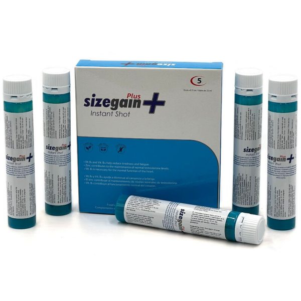 500 COSMETICS - SIZEGAIN PLUS INSTANT SHOT MALE ENERGIZER 5 UNITS -
