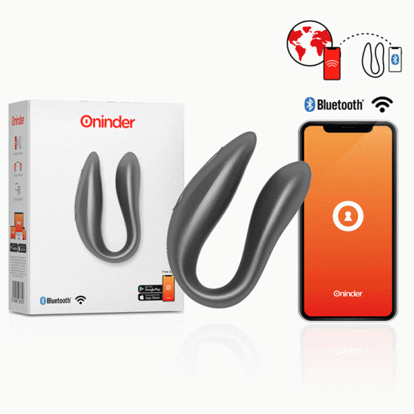 ONINDER - LISBOA G-SPOT & CLITORAL STIMULATEUR NOIR - APPLICATION GRATUITE -