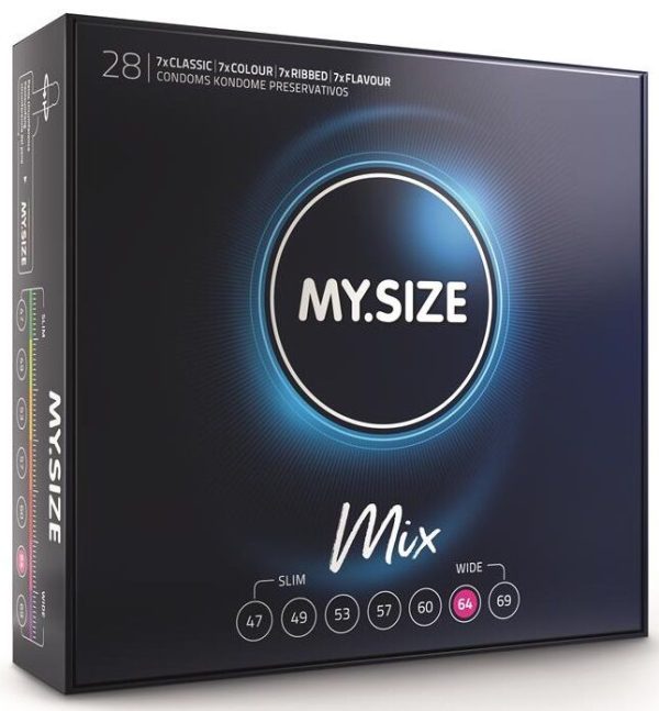 MY SIZE - MIX PRÉSERVATIFS 64 MM 28 UNITÉS -