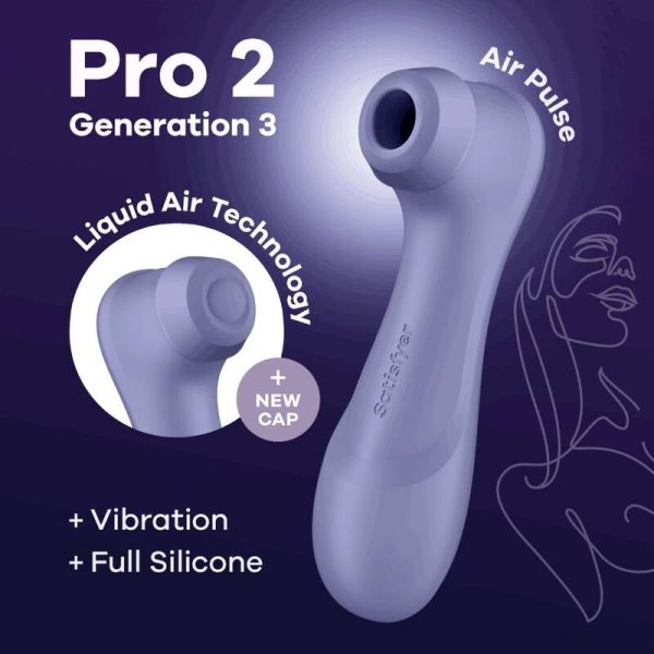SATISFYER - PRO 2 GÉNÉRATION 3 TECHNOLOGIE AIR LIQUIDE LILAS - – Image 5