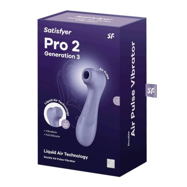 SATISFYER - PRO 2 GÉNÉRATION 3 TECHNOLOGIE AIR LIQUIDE LILAS - – Image 6