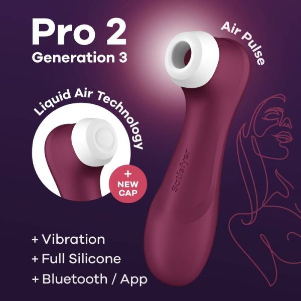 SATISFYER - PRO 2 GENERACIÓN 3 VIN ROUGE BLUETOOTH ET APPLICATION - – Image 6
