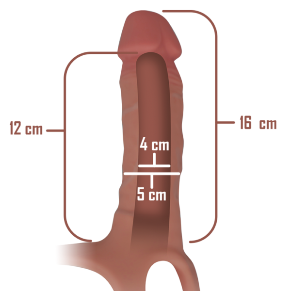 INTENSE - HARNAIS CREUX AVEC GODE EN SILICONE 16 X 3,5 CM - – Image 5