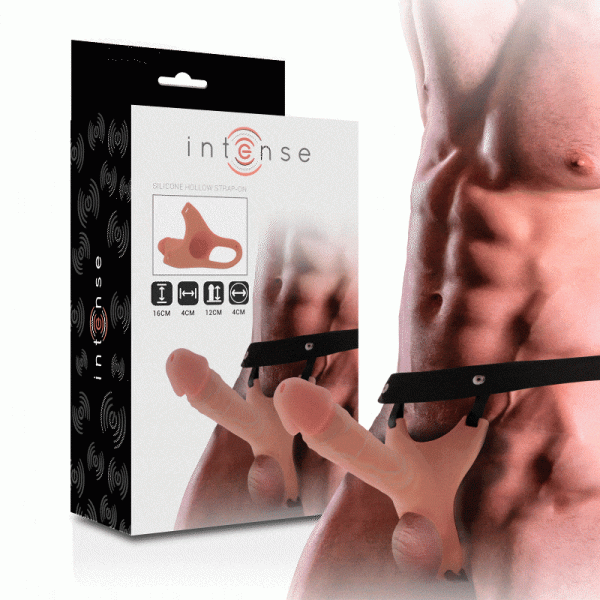 INTENSE - HARNAIS CREUX AVEC GODE EN SILICONE 16 X 3,5 CM - – Image 3