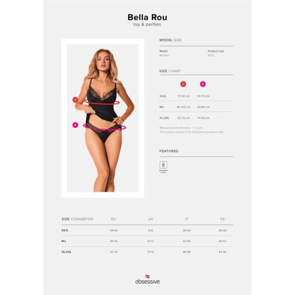 OBSESSIVE - HAUT ET CULOTTE BELLA ROU XS/S - – Image 7