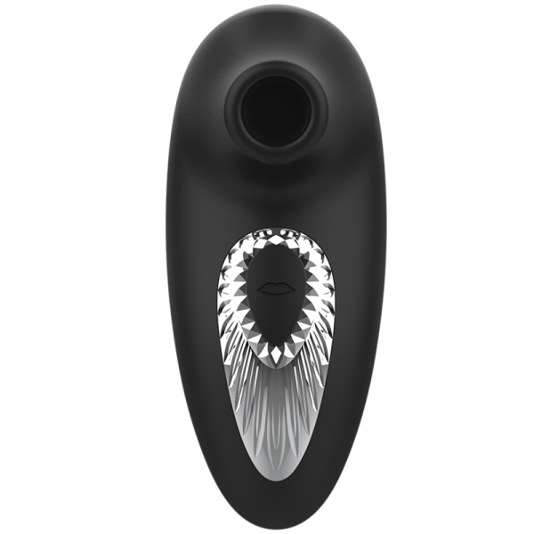 BLACK&SILVER - DRAKE DELUXE SUCKING VIBE RECHARGEABLE SILICONE NOIR - – Image 2