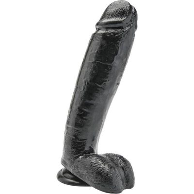 GET REAL - GODE 25,5 CM AVEC BOULES NOIRES -