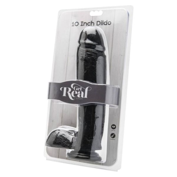 GET REAL - GODE 25,5 CM AVEC BOULES NOIRES - – Image 2