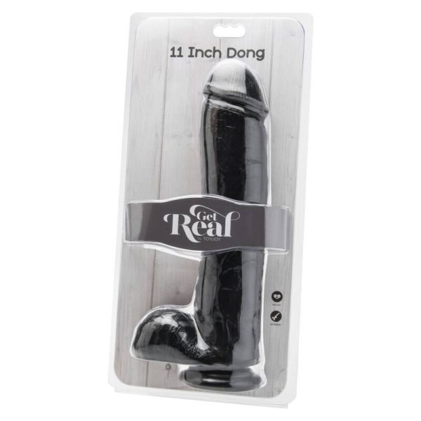 GET REAL - GODE 28 CM AVEC BOULES NOIR - – Image 2