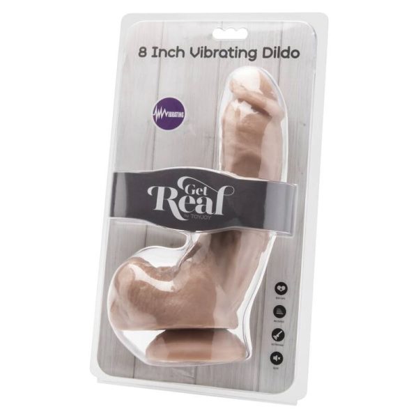 GET REAL - GODE 20,5 CM AVEC BILLES VIBRATEUR SKIN - – Image 2