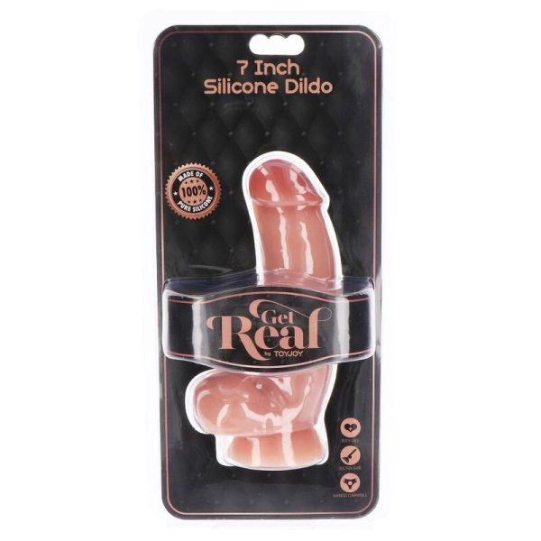 GET REAL - GODE EN SILICONE 18 CM AVEC BALLES PEAU - – Image 4
