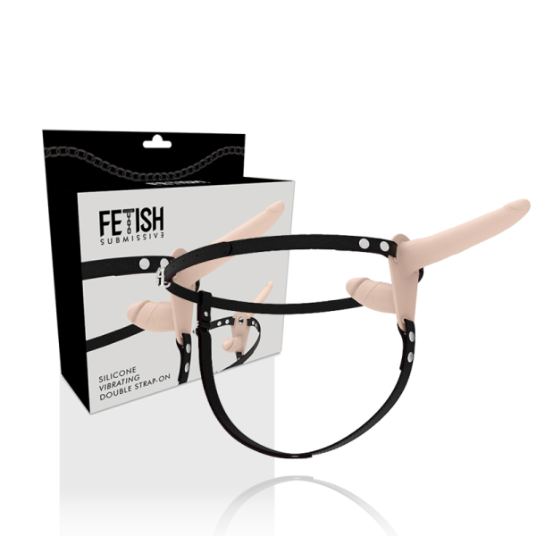 FETISH SUBMISSIVE HARNESS - VIBRATEUR CHAIR À DOUBLE PÉNÉTRATION -