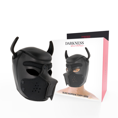 DARKNESS - MASQUE POUR CHIEN EN NÉOPRÈNE AVEC MUSEAU AMOVIBLE M -