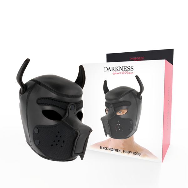 DARKNESS - MASQUE POUR CHIEN EN NÉOPRÈNE AVEC MUSEAU AMOVIBLE M -