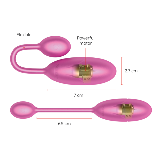 ONINDER - ŒUF VIBRANT DENVER ROSE 7 X 2,7 CM APPLICATION GRATUITE - – Image 4