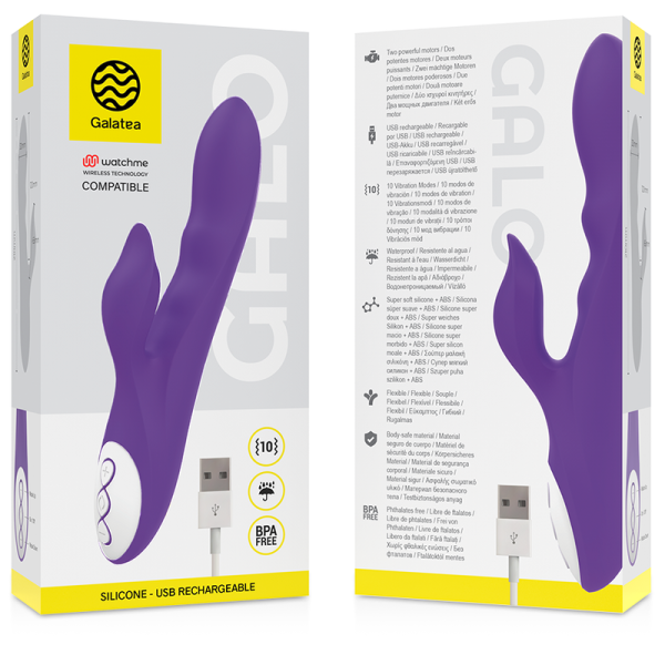 GALATEA - VIBRATEUR GALO LILAS COMPATIBLE AVEC LA TECHNOLOGIE SANS FIL WATCHME - – Image 3