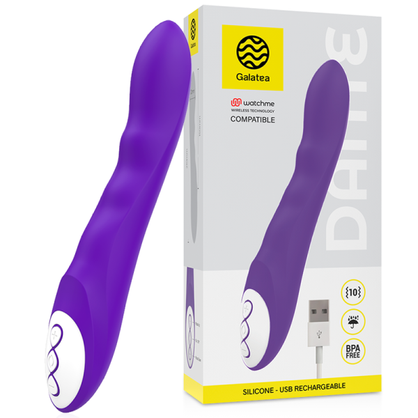 GALATEA - VIBRATEUR DANTE LILAS COMPATIBLE AVEC LA TECHNOLOGIE SANS FIL WATCHME - – Image 2