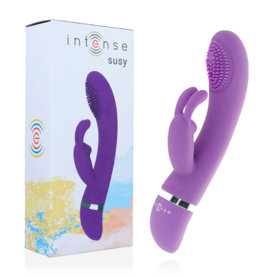 INTENSE - VIBRATEUR OSCILLANT SUSY SILICON RABBIT LILAS -