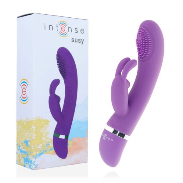 INTENSE - VIBRATEUR OSCILLANT SUSY SILICON RABBIT LILAS -