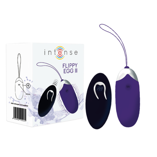 INTENSE - OEUF VIBRANT FLIPPY II AVEC TÉLÉCOMMANDE VIOLET -
