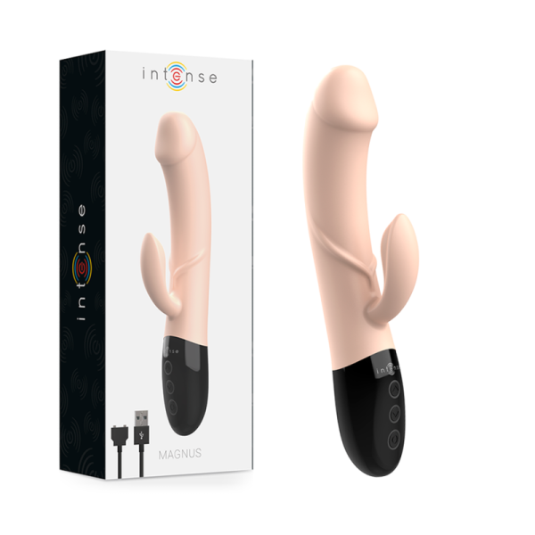 INTENSE - VIBRATEUR RECHARGEABLE NATUREL MAGNUS DUAL -