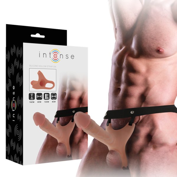 INTENSE - HARNAIS CREUX AVEC GODE EN SILICONE 16 X 3,5 CM - – Image 2