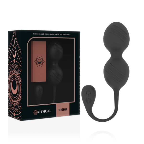 RITHUAL - BALLES DE KEGEL VIBRANTES RECHARGEABLES NISHA NOIRES - – Image 2